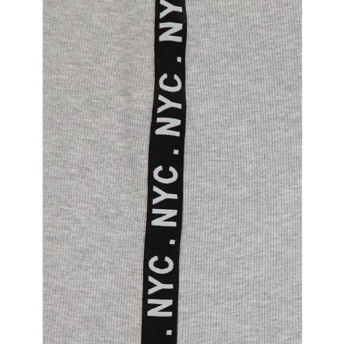 Girls New York Slogan Dress - Grey