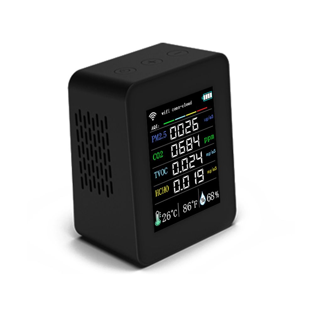 Tuya Wifi Portable Air Quality Meter 7In1 Pm2.5 Co2 Tvoc