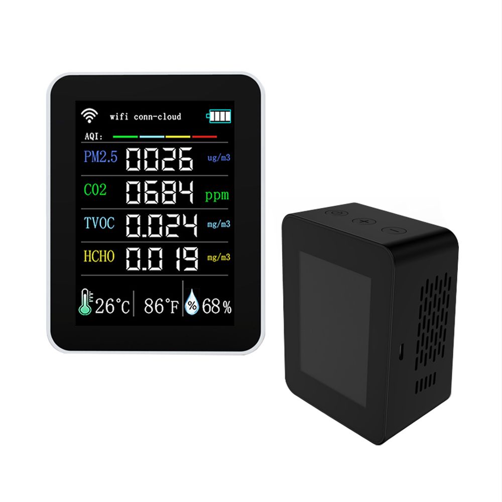 Tuya Wifi Portable Air Quality Meter 7In1 Pm2.5 Co2 Tvoc