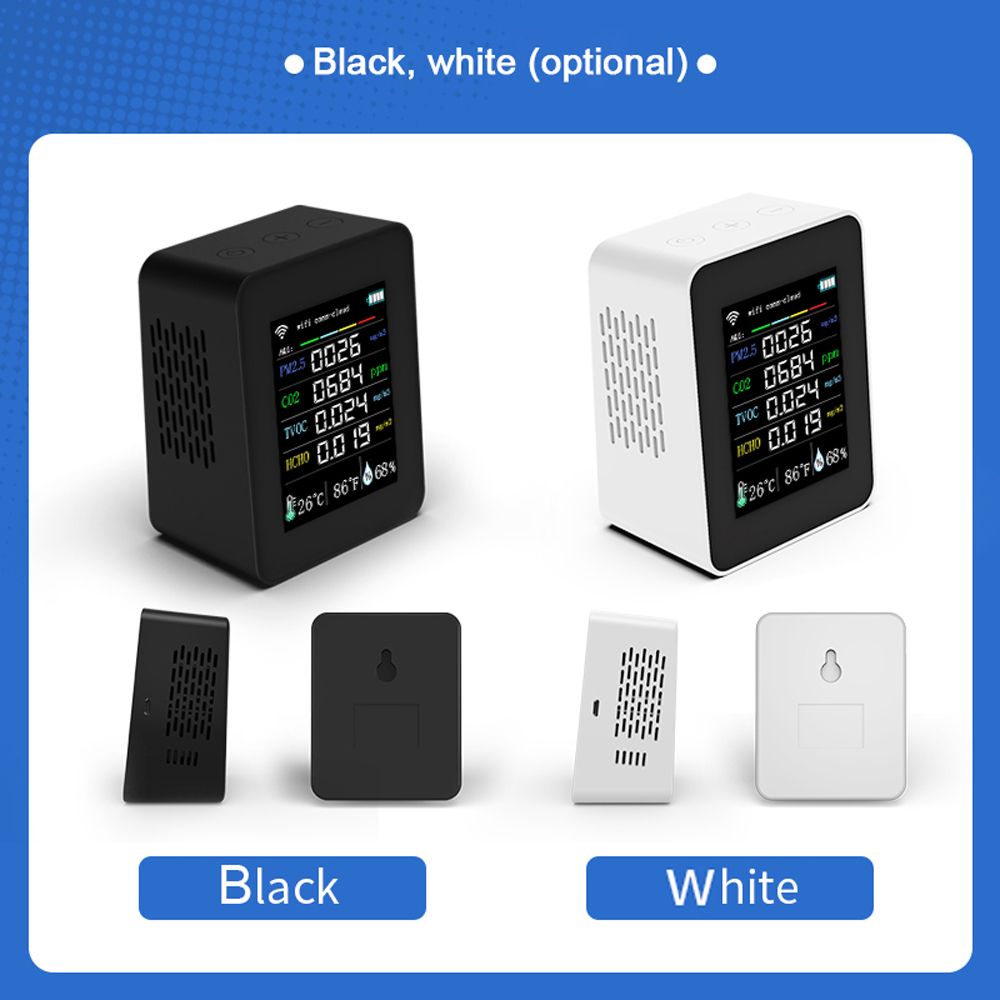 Tuya Wifi Portable Air Quality Meter 7In1 Pm2.5 Co2 Tvoc