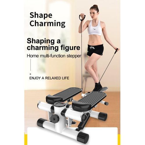 Multifunctional Fitness Exercise Machine House Sports Stepper Weight-Lose Leg Step Fitness Machine Mini Treadmill With 2Pcs Handle Bar Resistance Bands