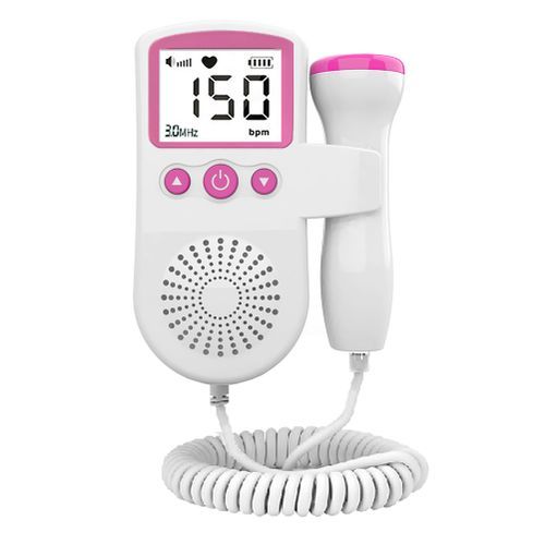 Fetal Doppler Heart Beat Monitor Backlight LCD Probe Baby Heart Beat Monitor