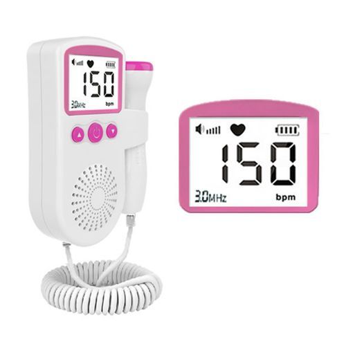 Fetal Doppler Heart Beat Monitor Backlight LCD Probe Baby Heart Beat Monitor