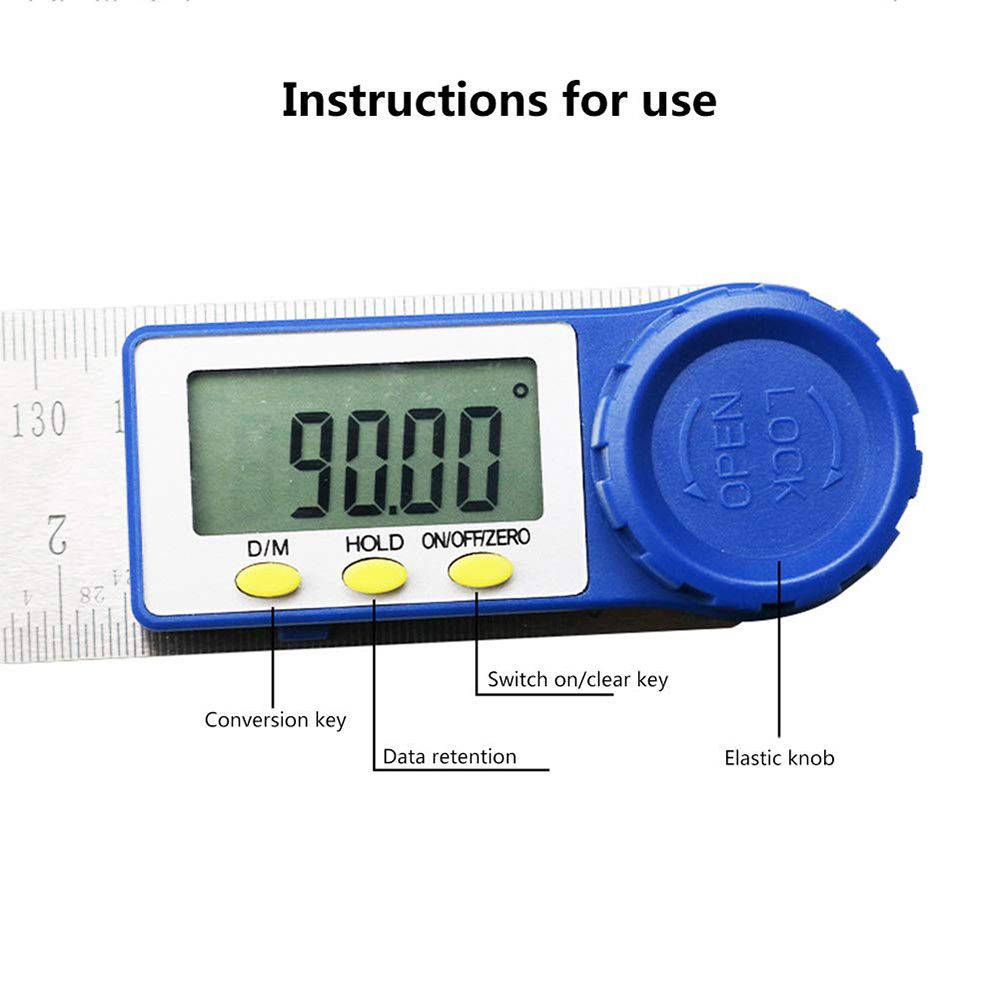 Digital Protractor 200mm 7 Inch Digital Angle Finder