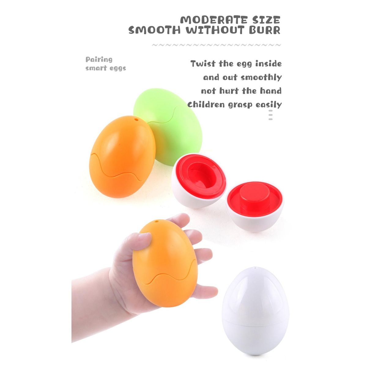 Children's Early Learning Educational DIY Matching Clever Egg Math Toys Mixed Shape Pair Bumping Toys Blue