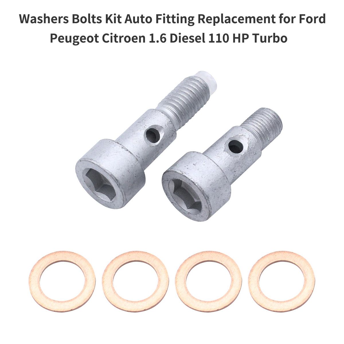 Washers Bolts Kit Auto Fitting Replacement for Ford Peugeot Citroen 1.6 Diesel 110 HP Turbo