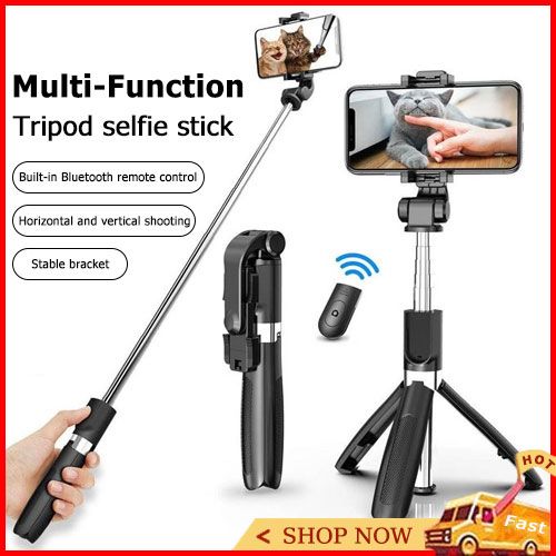 Wireless Bluetooth Selfie Stick Extendable Handheld Monopod Foldable Portable Multifunctional Tripod