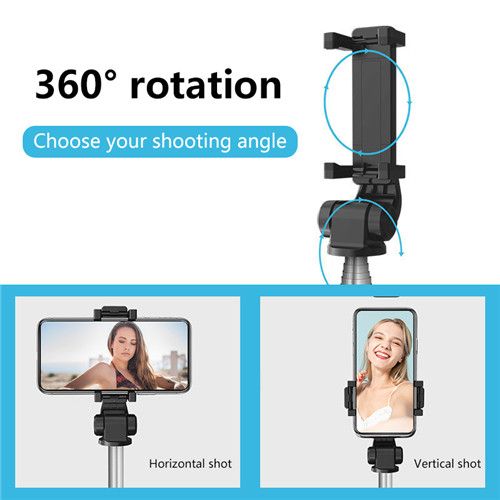 Wireless Bluetooth Selfie Stick Extendable Handheld Monopod Foldable Portable Multifunctional Tripod