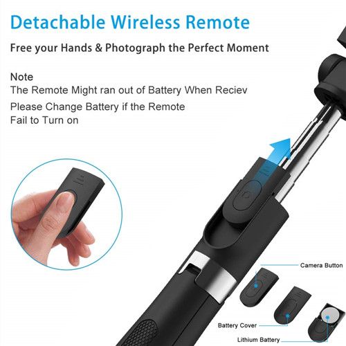 Wireless Bluetooth Selfie Stick Extendable Handheld Monopod Foldable Portable Multifunctional Tripod