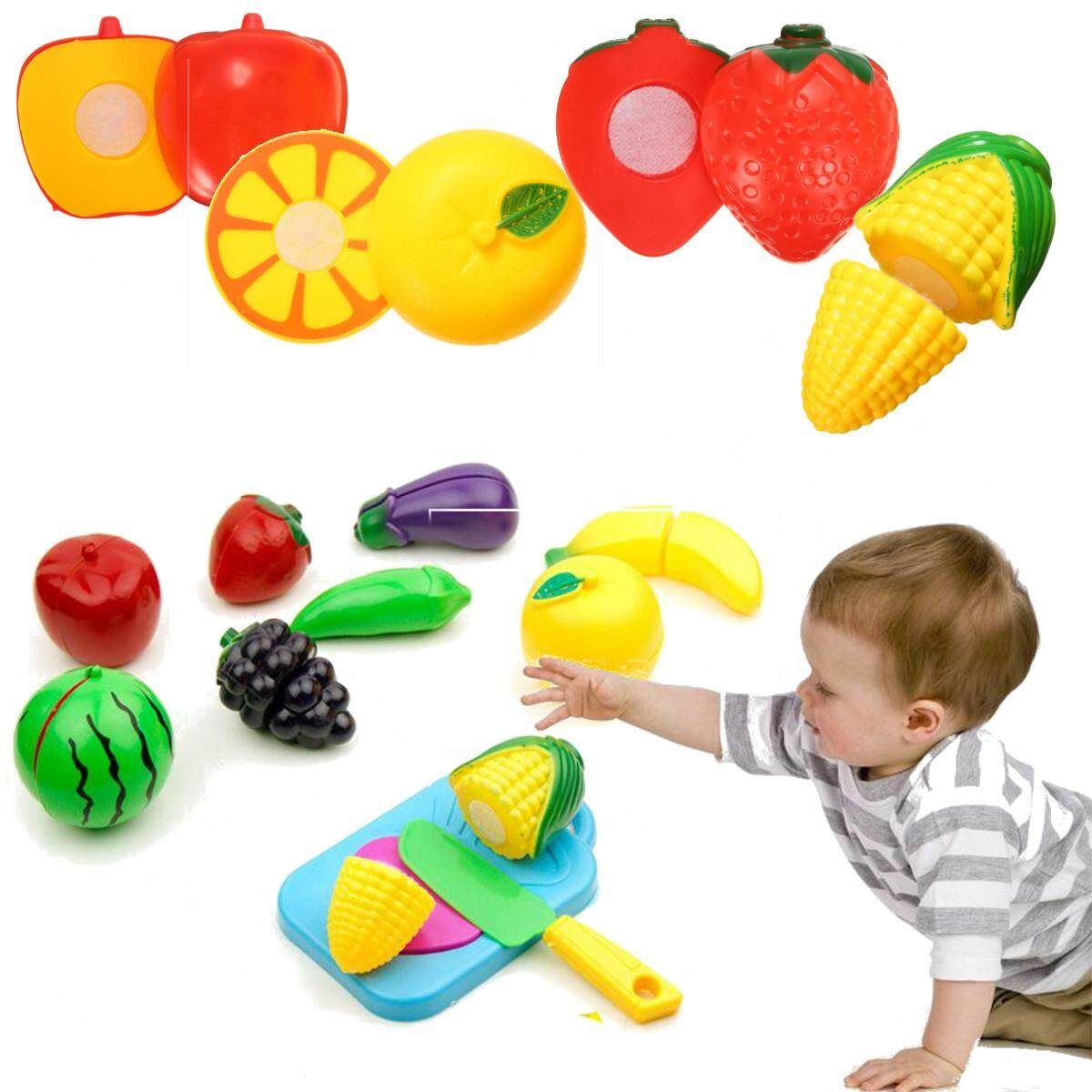 Childrens Cut Up Fruit Shopping Grocery Food Toy