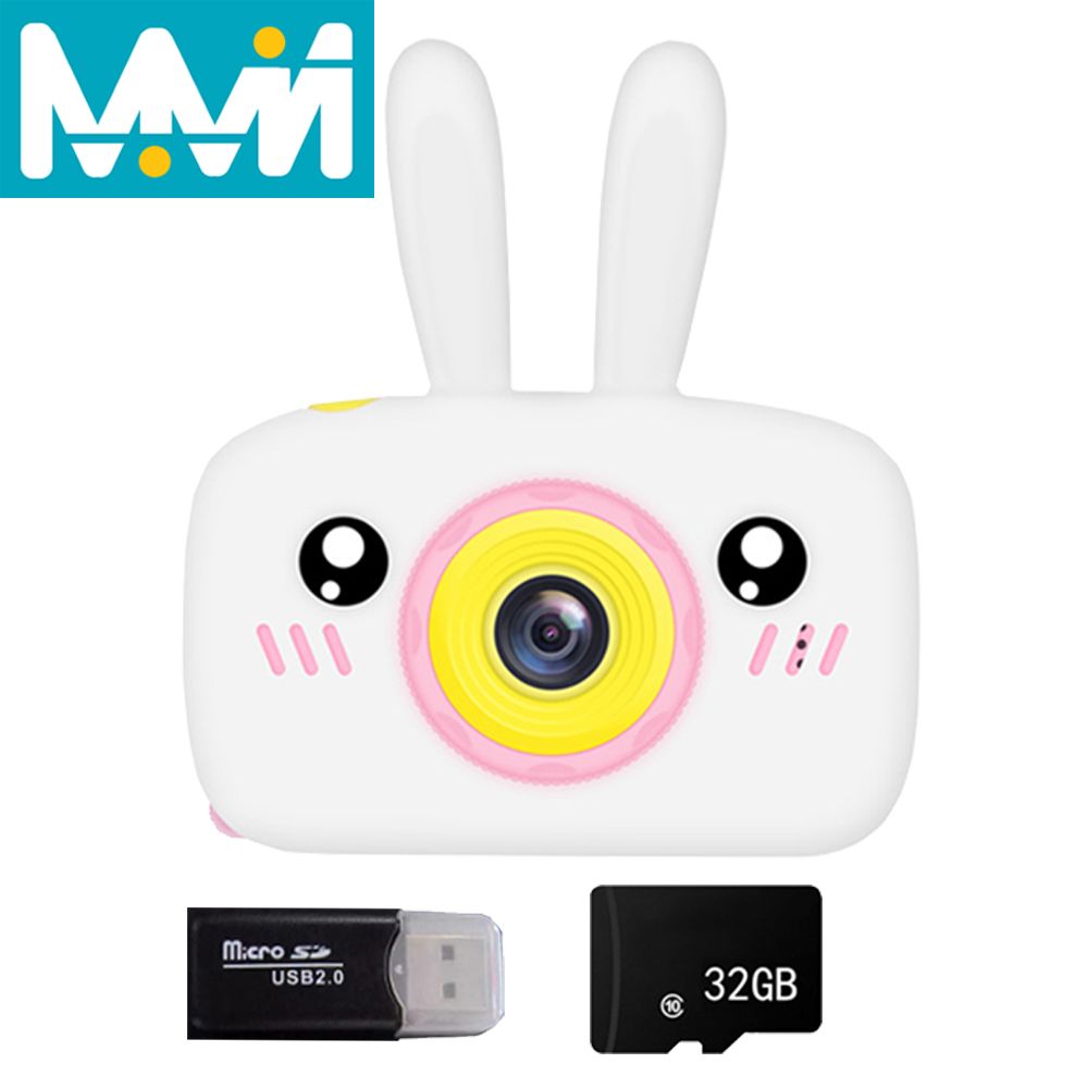 Child Camera Digital Camera 2.0 Inch Cute Cartoon Camera Toys Children Birthday Gift 12MP 1080P Photo Video Camera For Kids Plus 32G