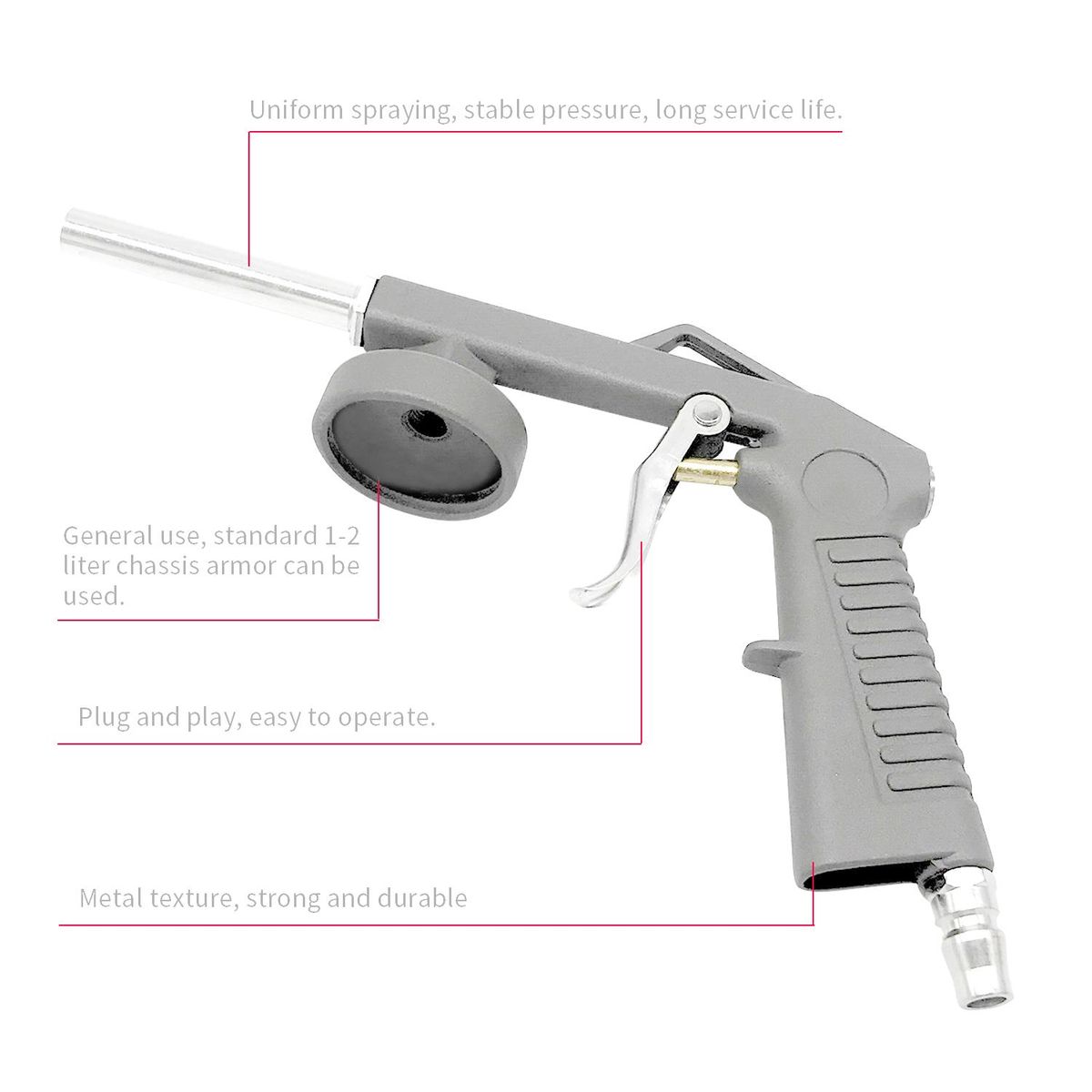 Air Undercoating Sprayer Airbrush Paint for Automobile Chassis Glue Gun Aluminum Alloy Portable Sandblasting Sand Spray Gun