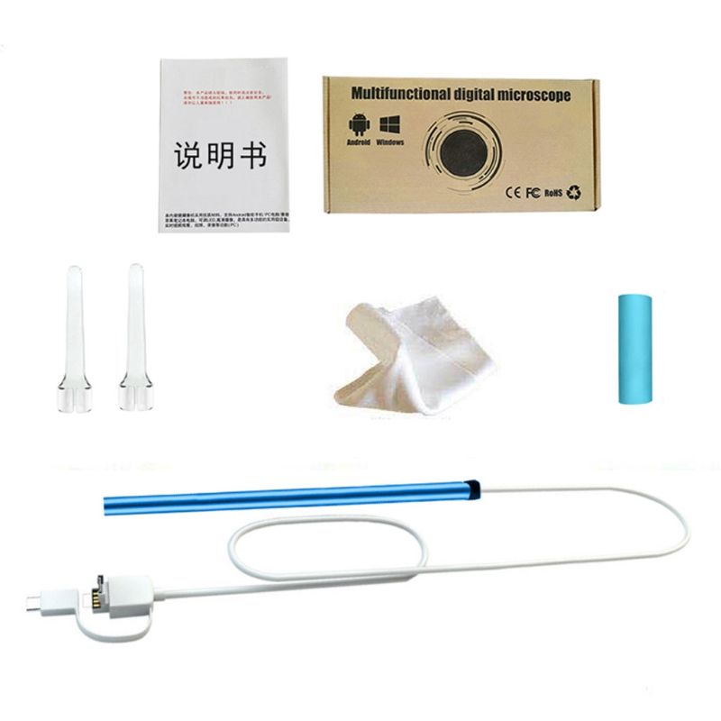 3 In 1 Ear Wax Removal Tool,USB Otoscope-Ear Scope Camera In Ear Cleaning Endoscope Visual Ear Spoon 5.5mm Ear Pick Otoscope Bor-BL