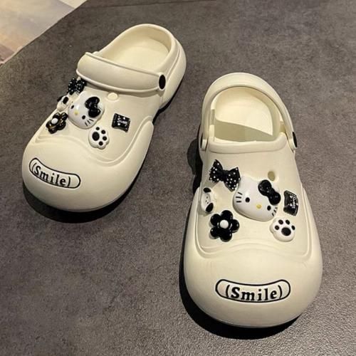 Crocs Sandals Slippers Women's Cartoon Anti-slip Thick Bottom