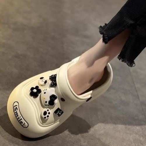 Crocs Sandals Slippers Women's Cartoon Anti-slip Thick Bottom