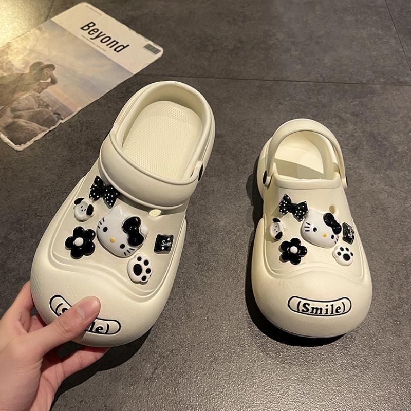 Crocs Sandals Slippers Women's Cartoon Anti-slip Thick Bottom