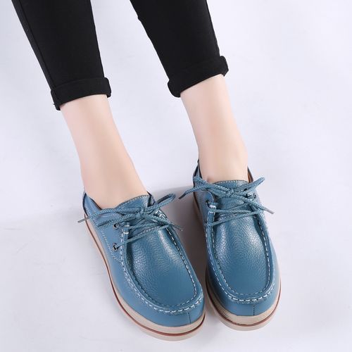 Women Platform Shoes Big Size Leather Shoes Casual