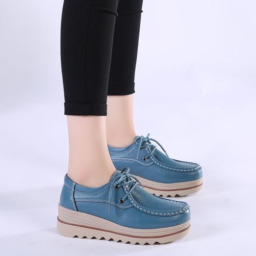 Women Platform Shoes Big Size Leather Shoes Casual