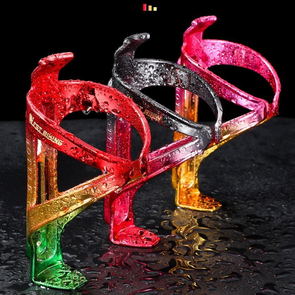 WEST BIKING Bicycle Bottle Cage Electroplating Rainbow MTB Bike Water Cup Holder Water Bottle Bracket Riding Equipment,Red