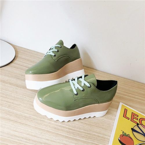 Smooth Patenty Shoes With Laces For Women