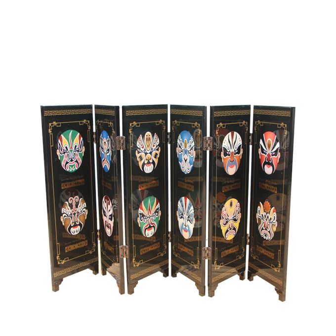 Chinese Classical Screen Decoration, Chinese Peking Opera Mask Pattern, Chinese Folk Crafts