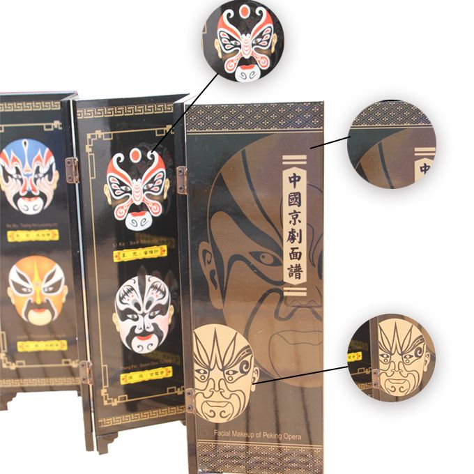Chinese Classical Screen Decoration, Chinese Peking Opera Mask Pattern, Chinese Folk Crafts
