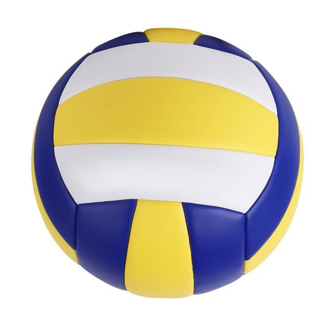 Professional Indoor Volleyball Ball W/ Ball Pump Beach Gym Blue Yellow