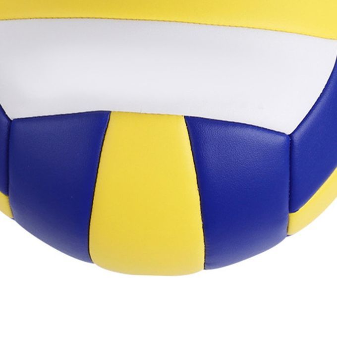 Professional Indoor Volleyball Ball W/ Ball Pump Beach Gym Blue Yellow