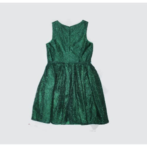 Lace Glitter Green Gown With Jacket