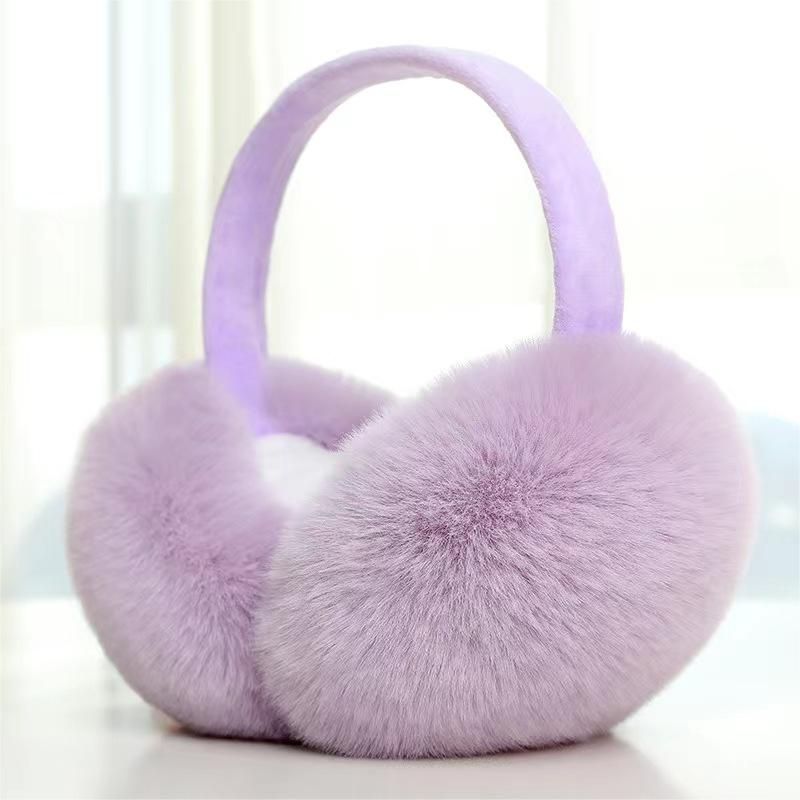 Soft Plush Ear Warmer Winter Warm Earmuffs For Women Ladies Fashion Skiing  (#light Purple)