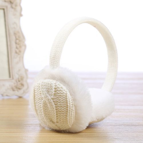 1pc Winter Warm Earmuffs Knitted Children Ear Muffs For Boy Earmuffs For Girls Baby Gift Ear Warmers(#BK)