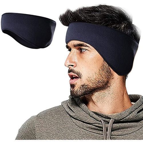 Winter Ear Warmer Headband Cold Weather Ski Muffs Non_Slip Fleece Ear Cover For Women Men Kids Outdoor Activities(#Dark Blue)
