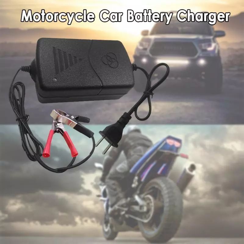 12V US Plug/EU Plug Smart Compact Battery Sealed Lead Acid Rechargeable Automatic Battery Charger Per Car Truck Motorcycle