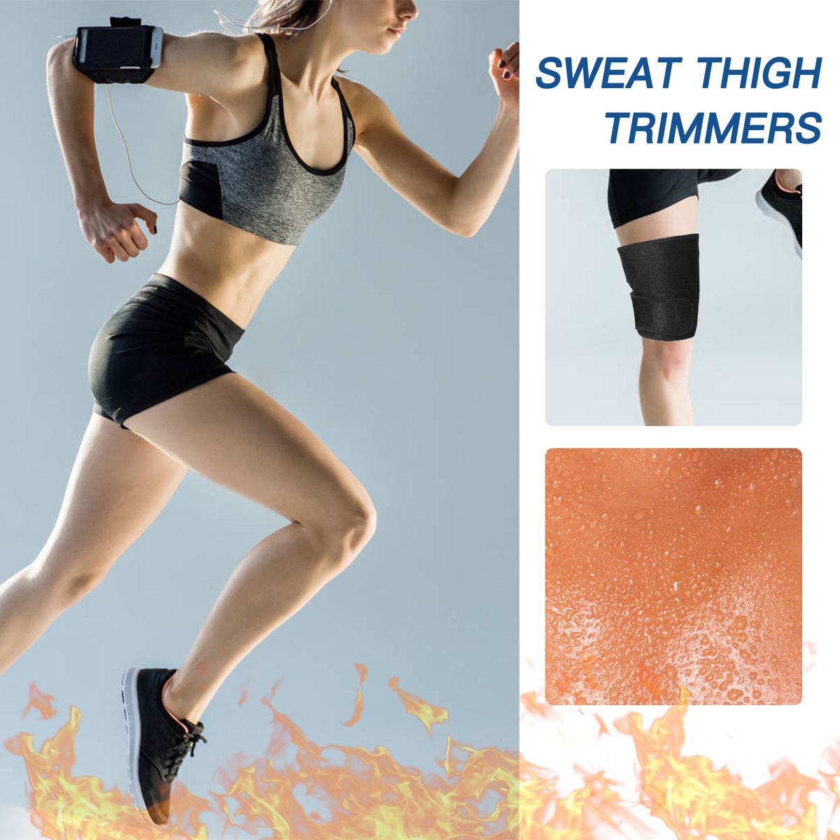Thigh Trimmers Men Women Thigh Sleeves Adjustable Thigh