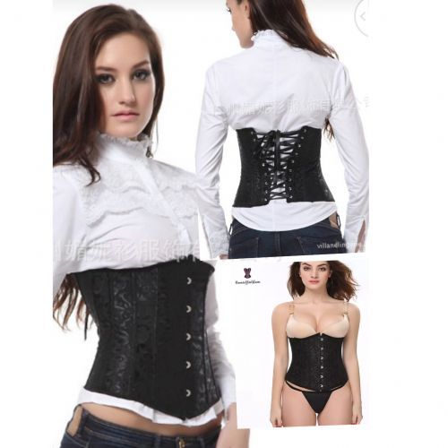 Slimming Waist Trainers Flowered Corset Shapewear + V-string Pant
