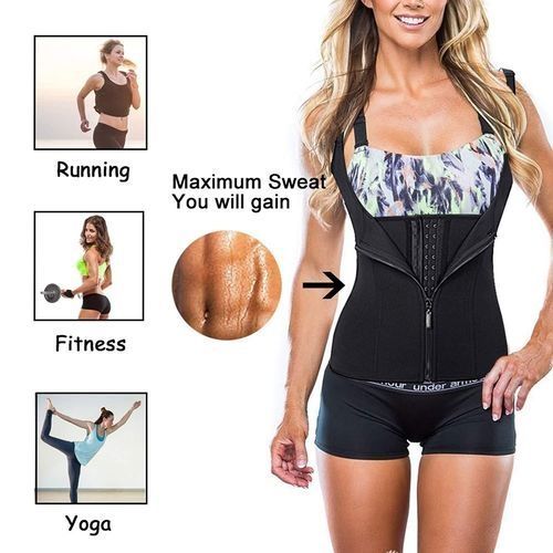 Strong Waist Trainer Body Shaper With DoublePower-Zip & Hook