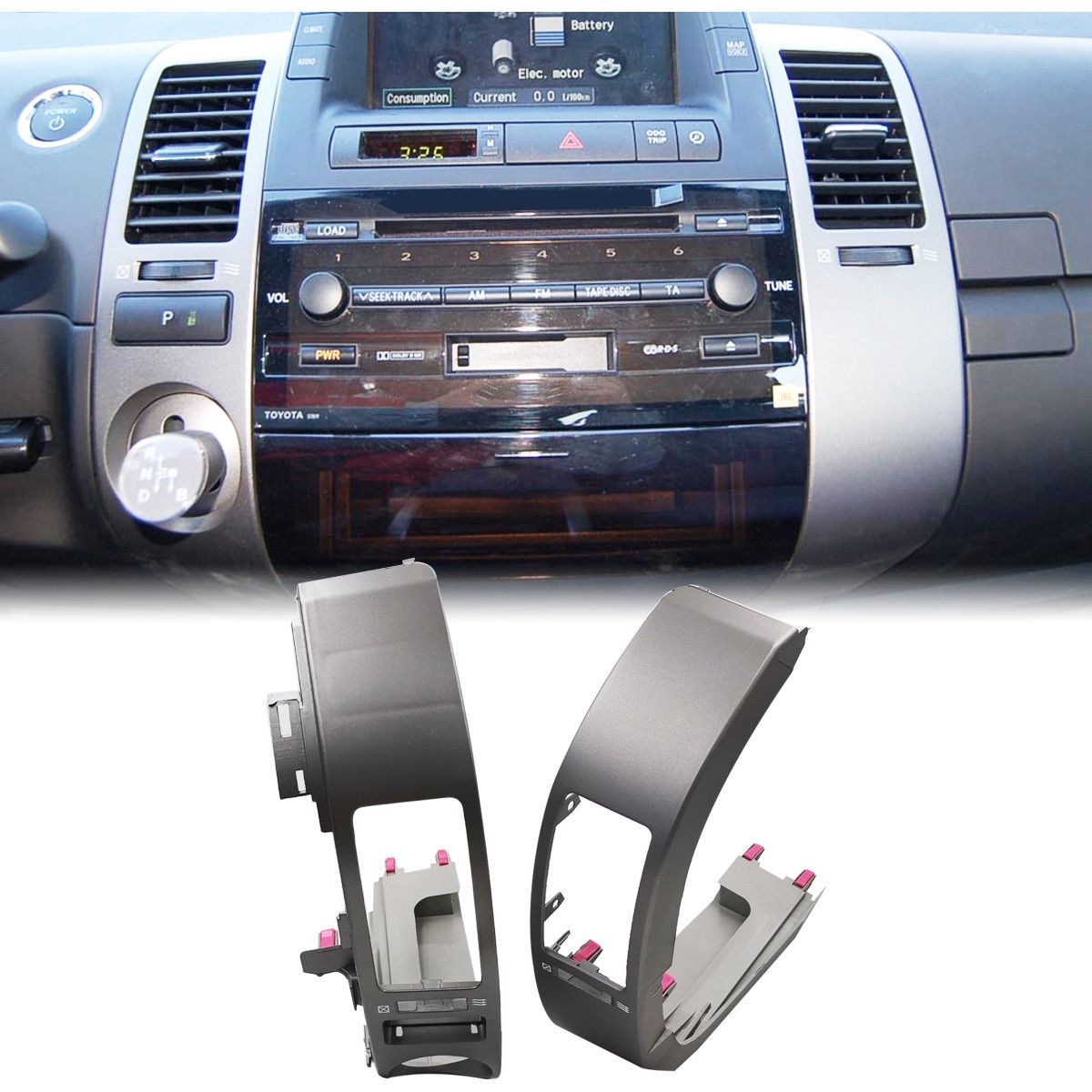 Left Side Central Console Dashboard Air Vents Trim Frame for Toyota Prius 2004-2009 Air Conditioner Outlet Panel Cover
