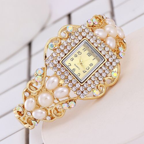 Wholesale Luxury Pearl Diamonds Women Bracelet Watches