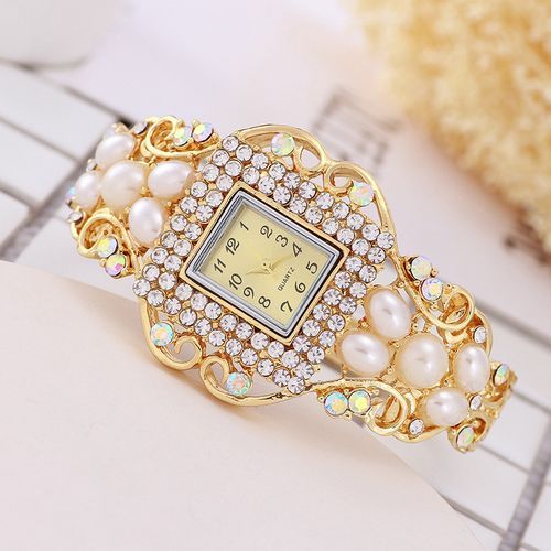 Wholesale Luxury Pearl Diamonds Women Bracelet Watches