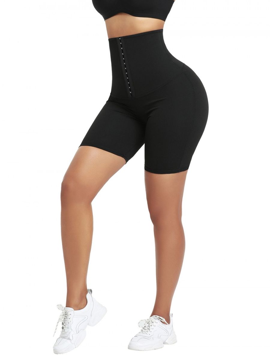 3 ADJUSTABLE HOOKS WAISTRAINER SHORTS WITH NEOPRENE