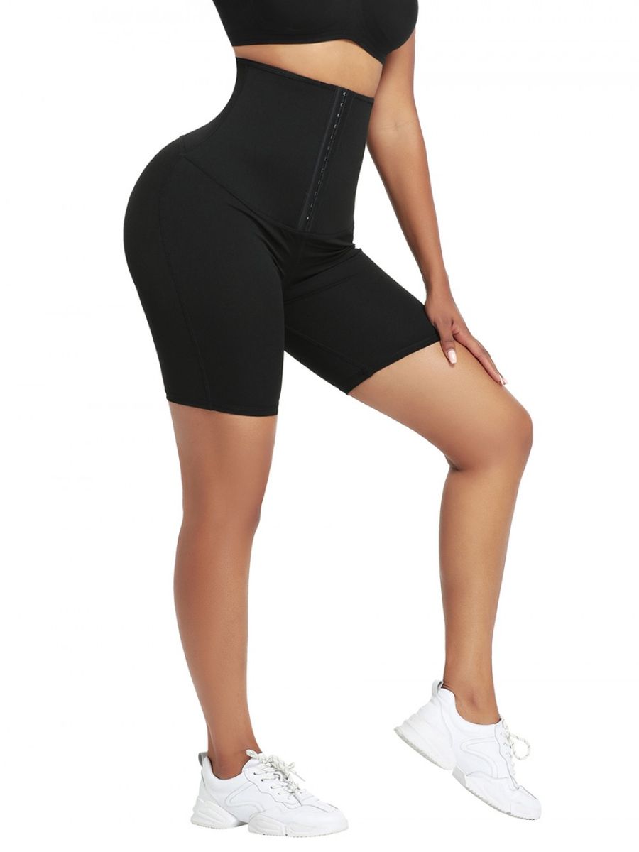 3 ADJUSTABLE HOOKS WAISTRAINER SHORTS WITH NEOPRENE