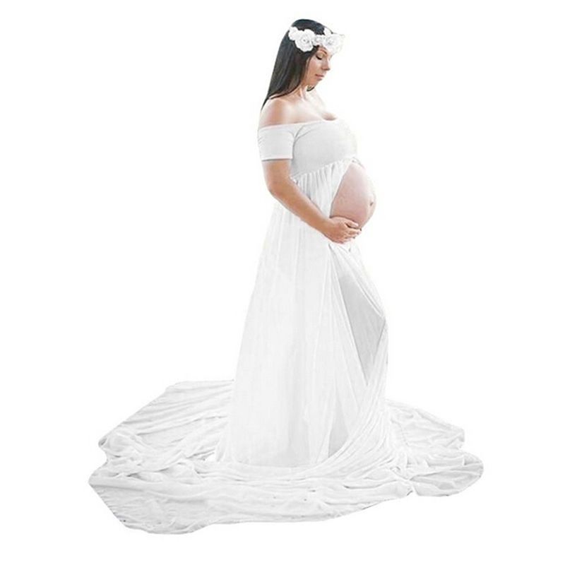 Slit-Front Pregnant Maternity Dresses For Pregnancy