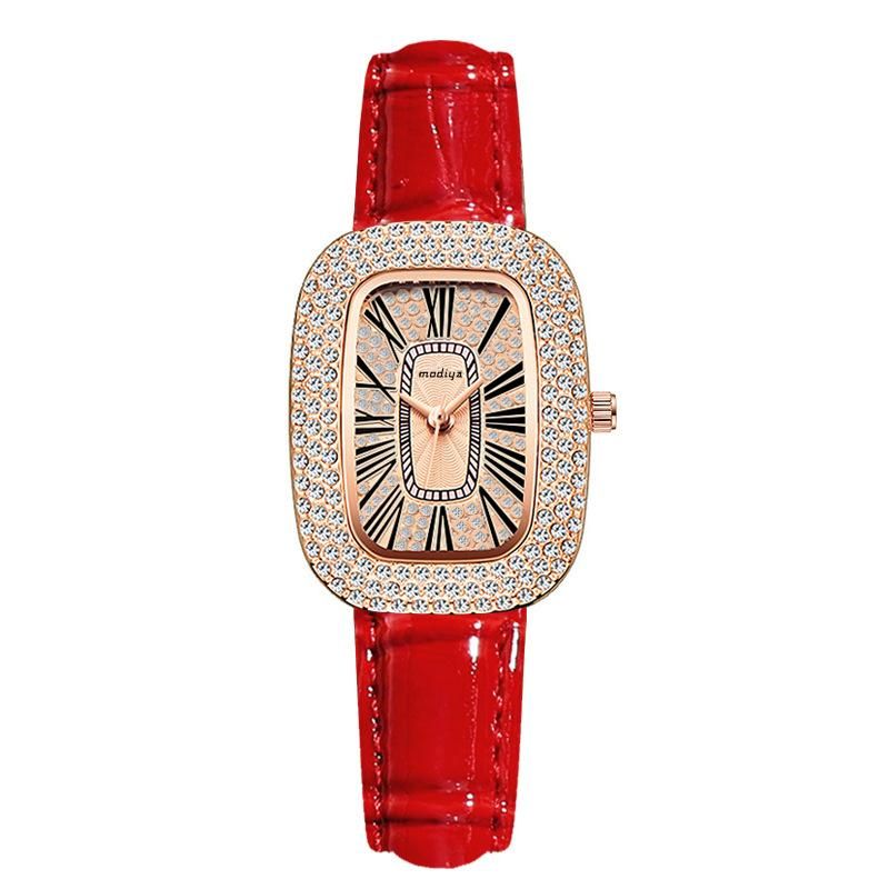 Small Green Watch Big Diamond Belt Watch Women's Quartz Women's Watch Starry Women's Watch