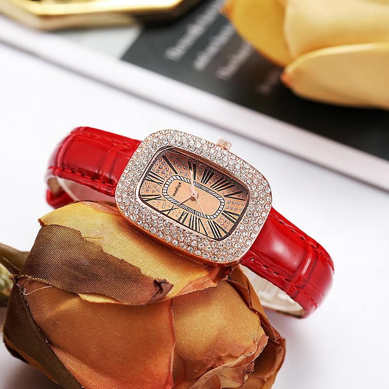 Small Green Watch Big Diamond Belt Watch Women's Quartz Women's Watch Starry Women's Watch