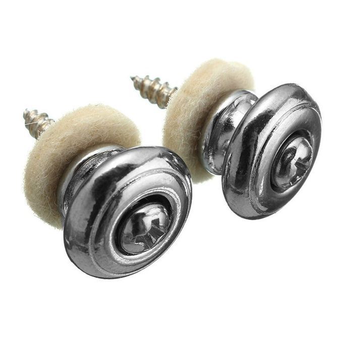 Durable Guitar Strap  Ons With Mushroom Head Guitar Parts A  Essories-golden+silver