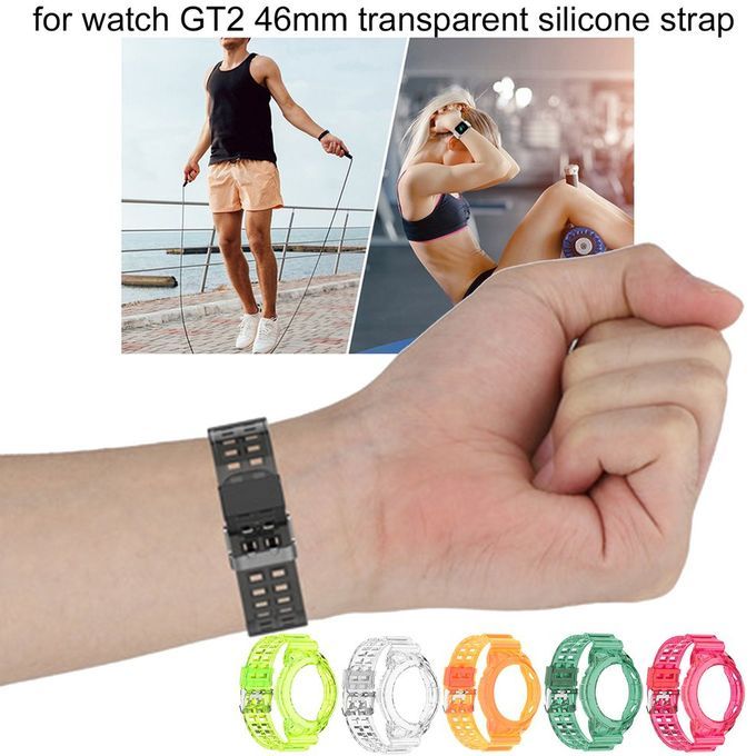 Unique Strap Dazzling And Elegant Transparent Sili One Strap For Wat H GT2-Transparent Green-46mm