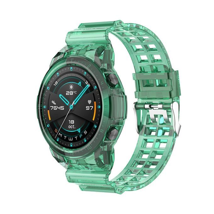 Unique Strap Dazzling And Elegant Transparent Sili One Strap For Wat H GT2-Transparent Green-46mm