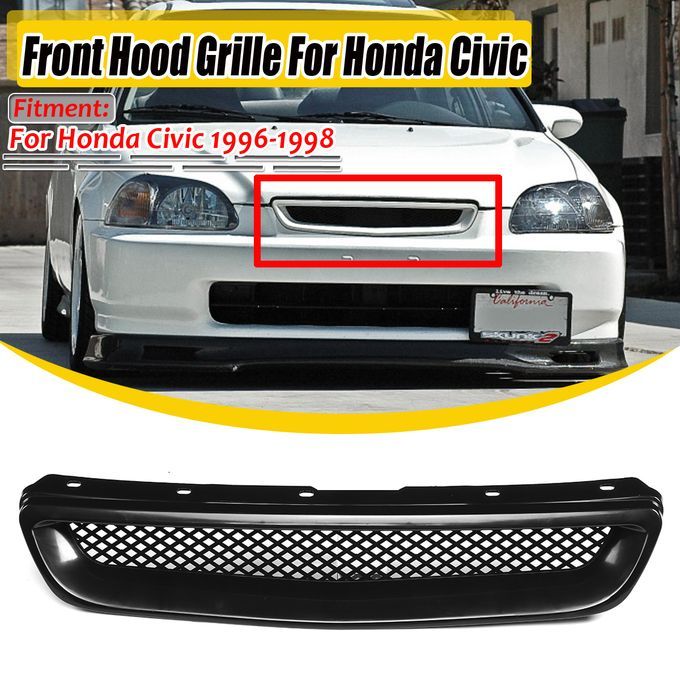 For Honda Civic 1996-1998 Front Hood Grill Grille ABS Fits