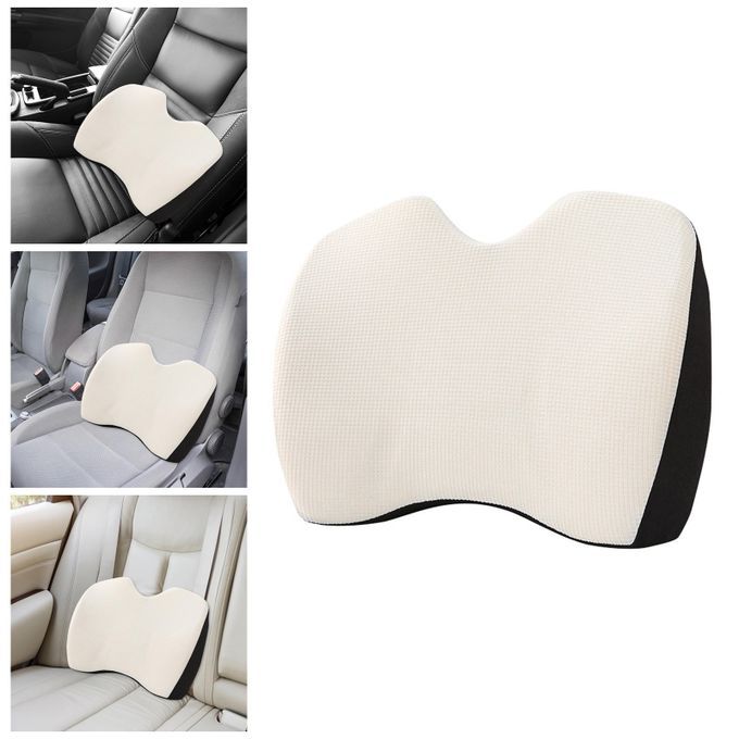 Lumbar Support Pillow Car Cushion For Leaning On Multi-Use Fit Grey
