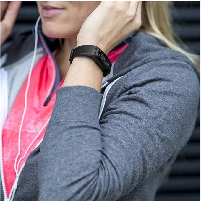 Sili One Smart Bra Elet Repla Ement Strap Wat Hband For GARMIN VIVOSMART HR-black